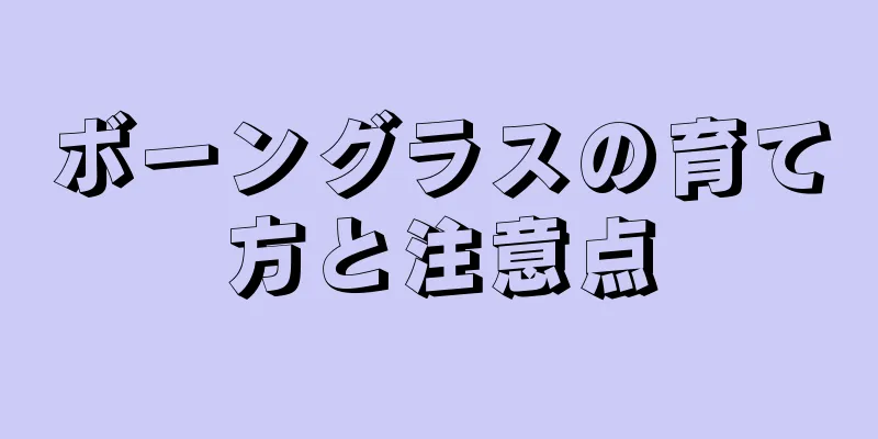 ボーングラスの育て方と注意点