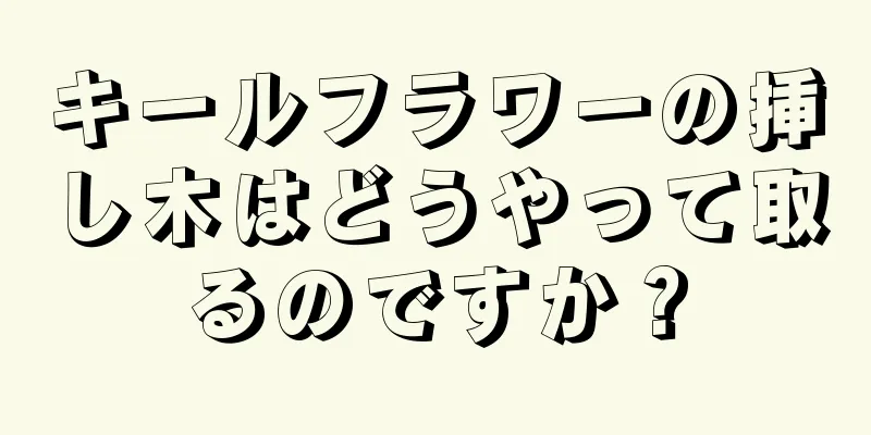 キールフラワーの挿し木はどうやって取るのですか？