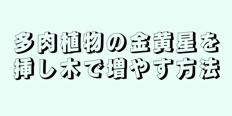 多肉植物の金黄星を挿し木で増やす方法