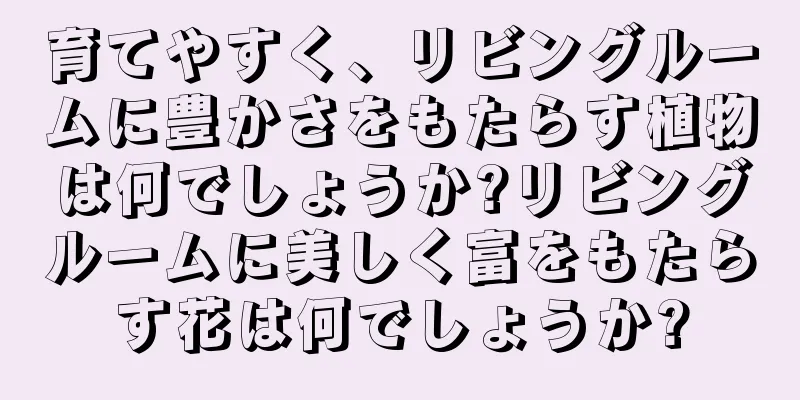 育てやすく、リビングルームに豊かさをもたらす植物は何でしょうか?リビングルームに美しく富をもたらす花は何でしょうか?