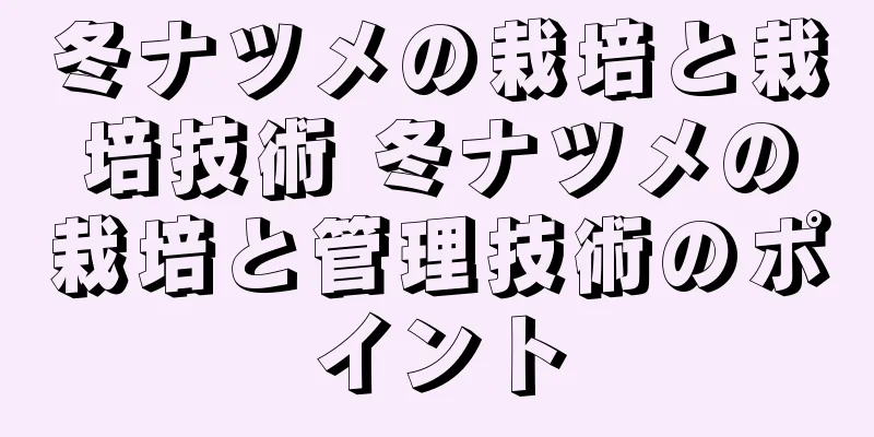 冬ナツメの栽培と栽培技術 冬ナツメの栽培と管理技術のポイント