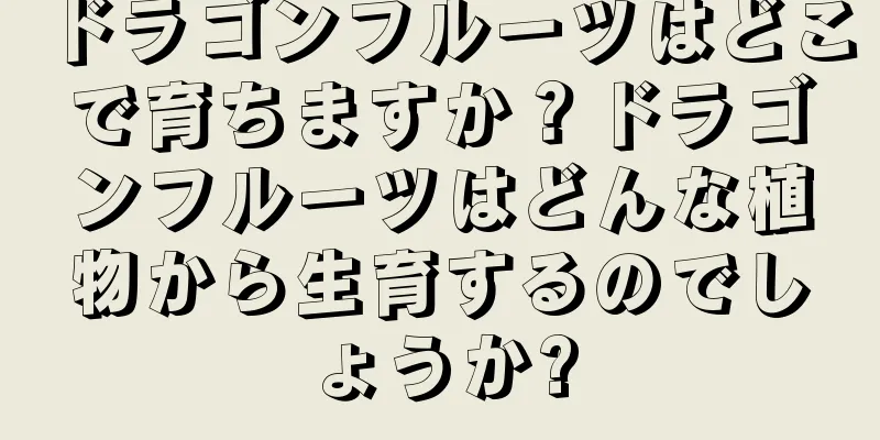 ドラゴンフルーツはどこで育ちますか？ドラゴンフルーツはどんな植物から生育するのでしょうか?