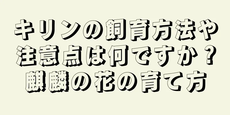 キリンの飼育方法や注意点は何ですか？麒麟の花の育て方