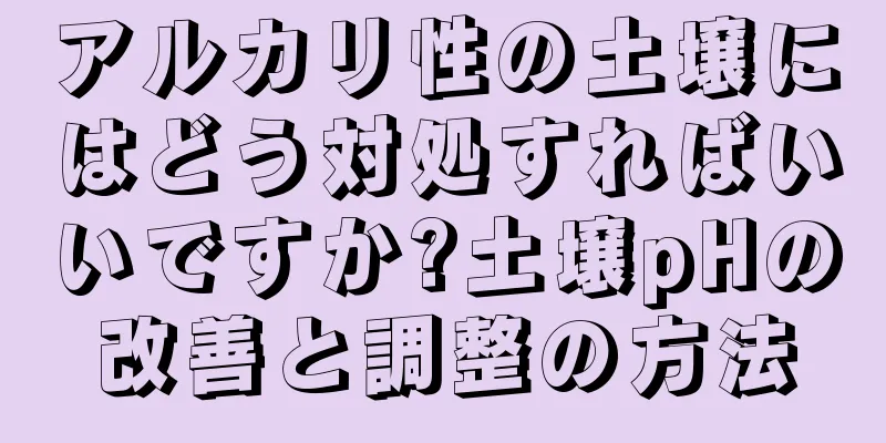 アルカリ性の土壌にはどう対処すればいいですか?土壌pHの改善と調整の方法