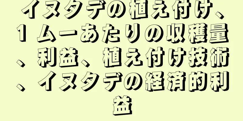 イヌタデの植え付け、1 ムーあたりの収穫量、利益、植え付け技術、イヌタデの経済的利益