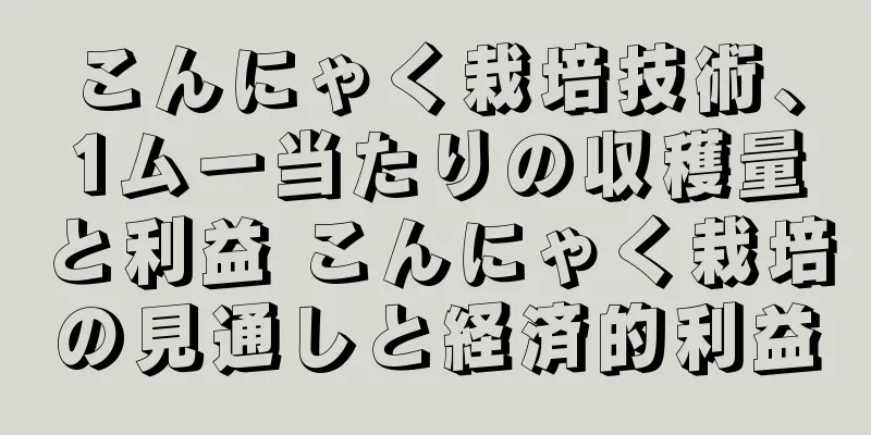 こんにゃく栽培技術、1ムー当たりの収穫量と利益 こんにゃく栽培の見通しと経済的利益