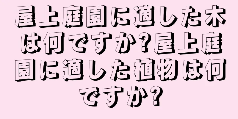 屋上庭園に適した木は何ですか?屋上庭園に適した植物は何ですか?