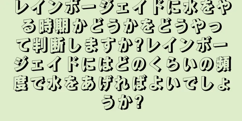 レインボージェイドに水をやる時期かどうかをどうやって判断しますか?レインボージェイドにはどのくらいの頻度で水をあげればよいでしょうか?