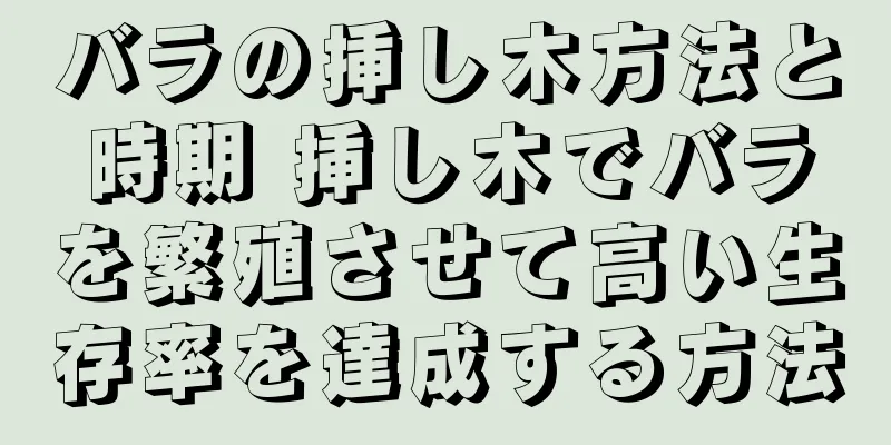バラの挿し木方法と時期 挿し木でバラを繁殖させて高い生存率を達成する方法