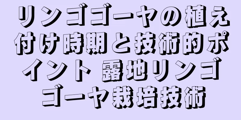 リンゴゴーヤの植え付け時期と技術的ポイント 露地リンゴゴーヤ栽培技術