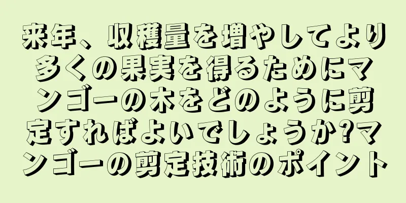 来年、収穫量を増やしてより多くの果実を得るためにマンゴーの木をどのように剪定すればよいでしょうか?マンゴーの剪定技術のポイント