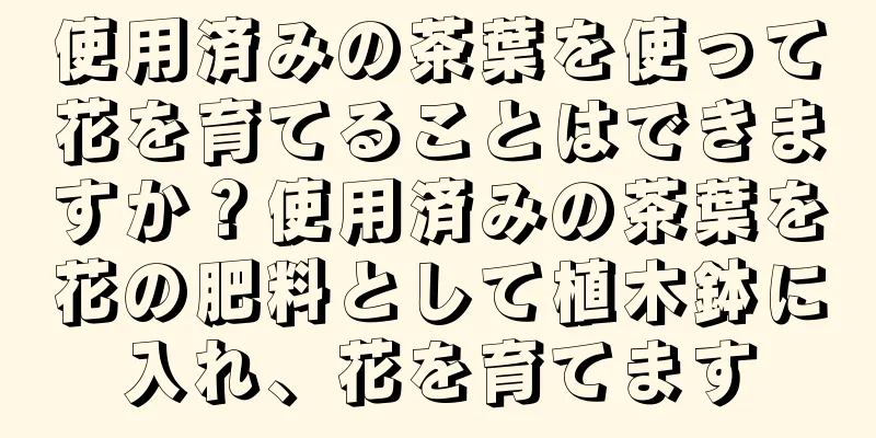 使用済みの茶葉を使って花を育てることはできますか？使用済みの茶葉を花の肥料として植木鉢に入れ、花を育てます