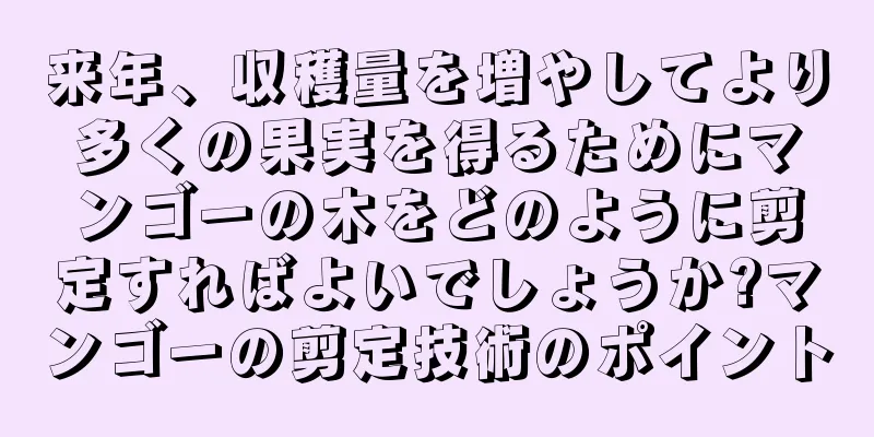 来年、収穫量を増やしてより多くの果実を得るためにマンゴーの木をどのように剪定すればよいでしょうか?マンゴーの剪定技術のポイント