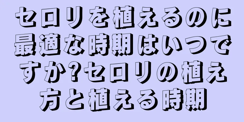 セロリを植えるのに最適な時期はいつですか?セロリの植え方と植える時期