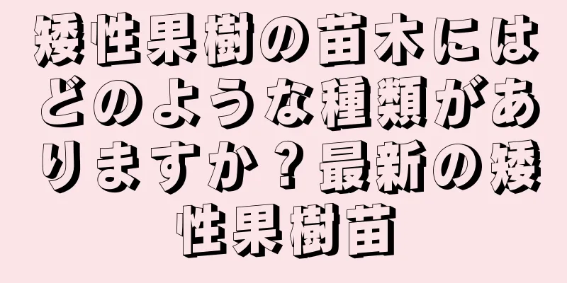 矮性果樹の苗木にはどのような種類がありますか？最新の矮性果樹苗