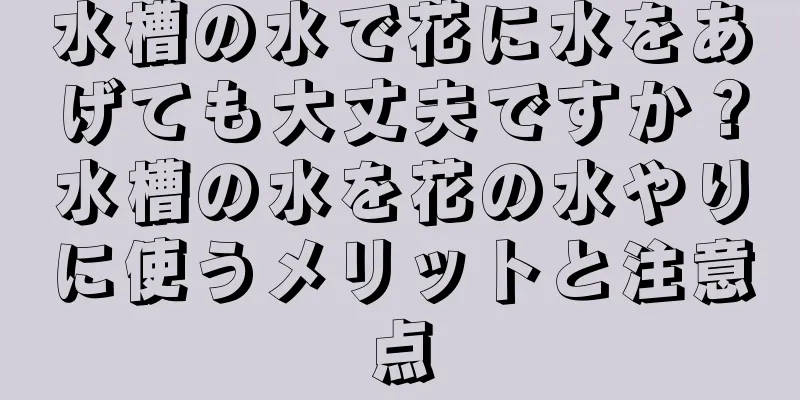 水槽の水で花に水をあげても大丈夫ですか？水槽の水を花の水やりに使うメリットと注意点