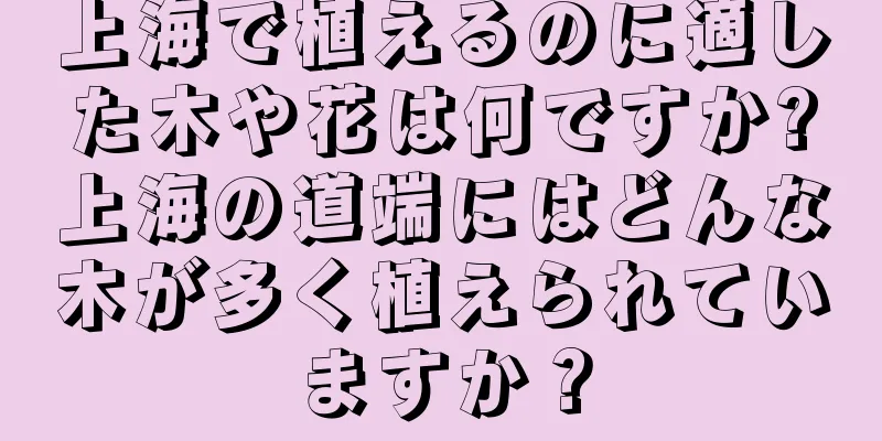 上海で植えるのに適した木や花は何ですか?上海の道端にはどんな木が多く植えられていますか？
