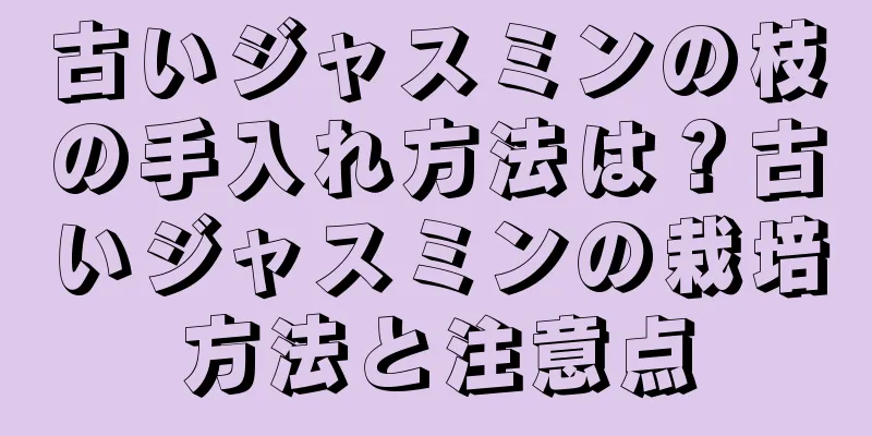 古いジャスミンの枝の手入れ方法は？古いジャスミンの栽培方法と注意点