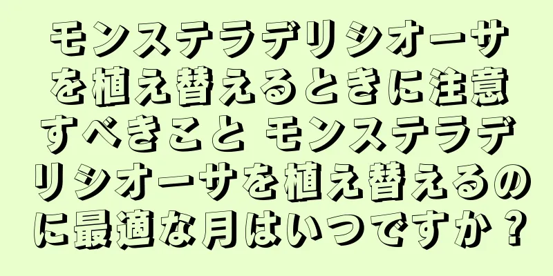 モンステラデリシオーサを植え替えるときに注意すべきこと モンステラデリシオーサを植え替えるのに最適な月はいつですか？