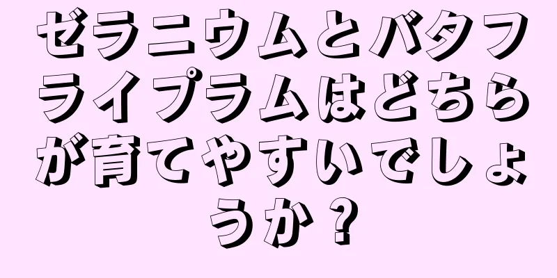 ゼラニウムとバタフライプラムはどちらが育てやすいでしょうか？