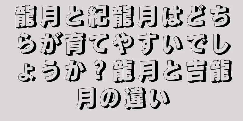 龍月と紀龍月はどちらが育てやすいでしょうか？龍月と吉龍月の違い