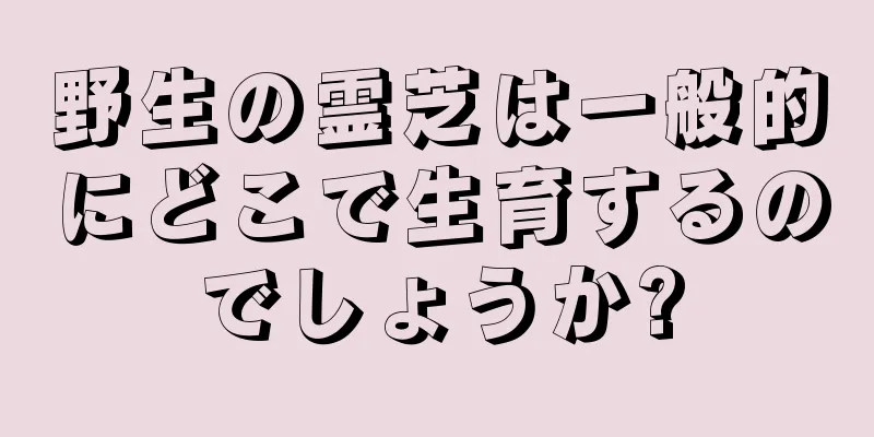 野生の霊芝は一般的にどこで生育するのでしょうか?