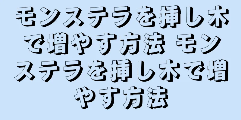 モンステラを挿し木で増やす方法 モンステラを挿し木で増やす方法