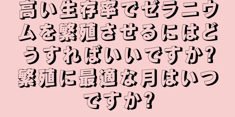 高い生存率でゼラニウムを繁殖させるにはどうすればいいですか?繁殖に最適な月はいつですか?