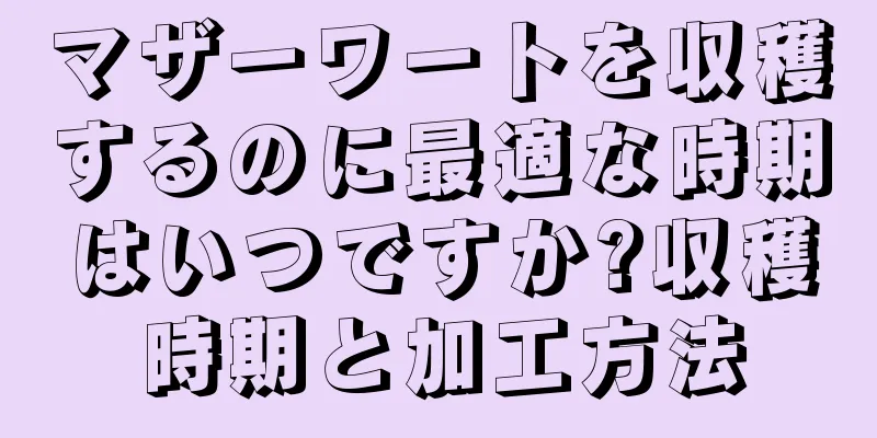 マザーワートを収穫するのに最適な時期はいつですか?収穫時期と加工方法
