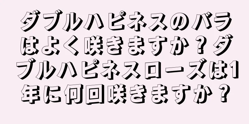 ダブルハピネスのバラはよく咲きますか？ダブルハピネスローズは1年に何回咲きますか？