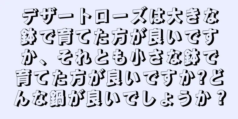 デザートローズは大きな鉢で育てた方が良いですか、それとも小さな鉢で育てた方が良いですか?どんな鍋が良いでしょうか？
