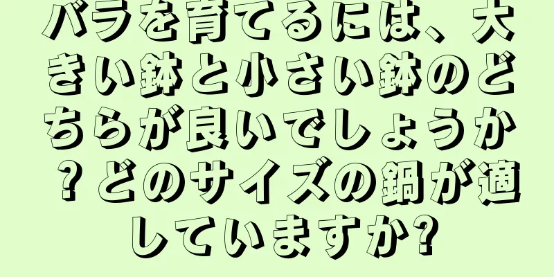 バラを育てるには、大きい鉢と小さい鉢のどちらが良いでしょうか？どのサイズの鍋が適していますか?