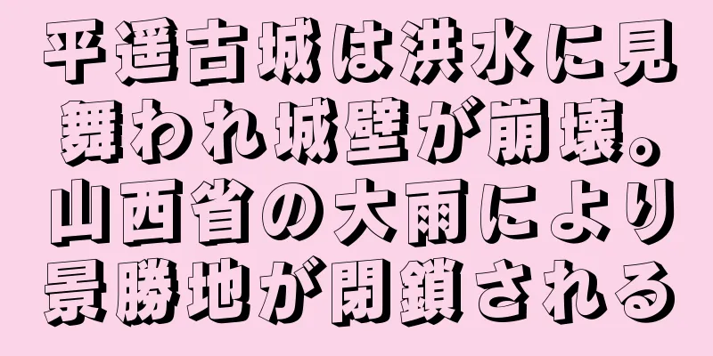 平遥古城は洪水に見舞われ城壁が崩壊。山西省の大雨により景勝地が閉鎖される