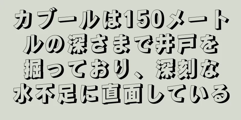 カブールは150メートルの深さまで井戸を掘っており、深刻な水不足に直面している