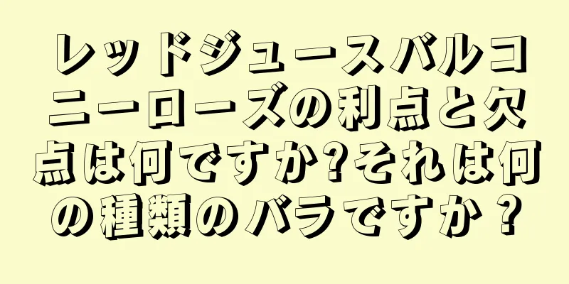 レッドジュースバルコニーローズの利点と欠点は何ですか?それは何の種類のバラですか？