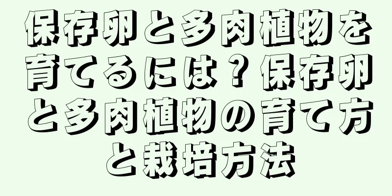 保存卵と多肉植物を育てるには？保存卵と多肉植物の育て方と栽培方法