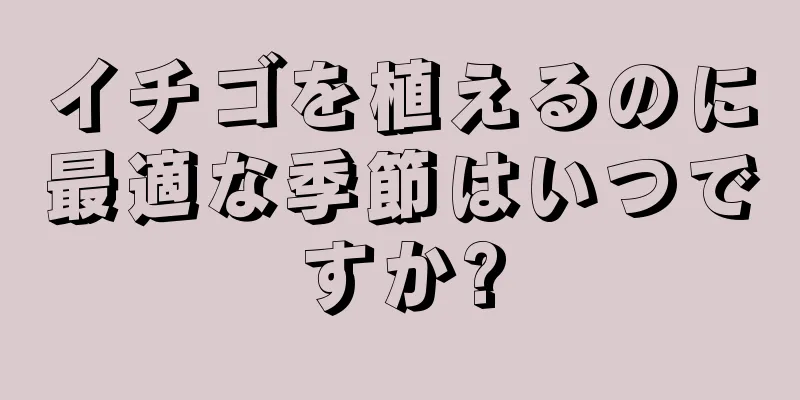 イチゴを植えるのに最適な季節はいつですか?