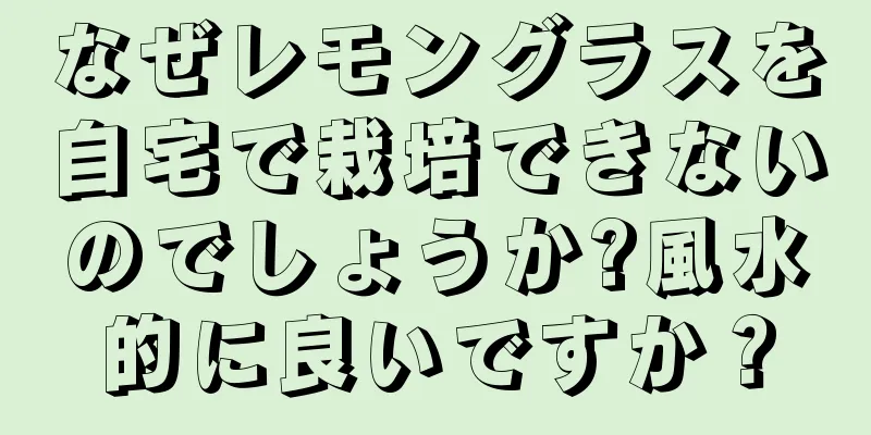 なぜレモングラスを自宅で栽培できないのでしょうか?風水的に良いですか？