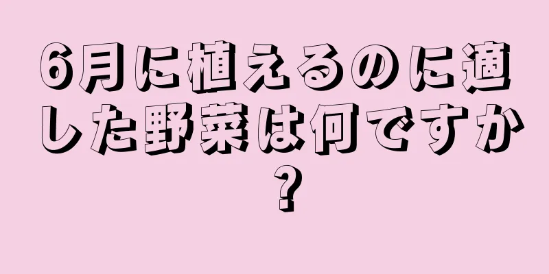 6月に植えるのに適した野菜は何ですか？