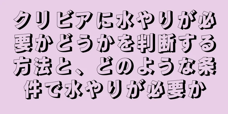 クリビアに水やりが必要かどうかを判断する方法と、どのような条件で水やりが必要か