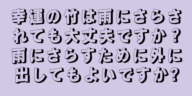 幸運の竹は雨にさらされても大丈夫ですか？雨にさらすために外に出してもよいですか?