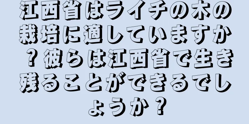 江西省はライチの木の栽培に適していますか？彼らは江西省で生き残ることができるでしょうか？