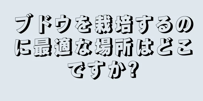 ブドウを栽培するのに最適な場所はどこですか?
