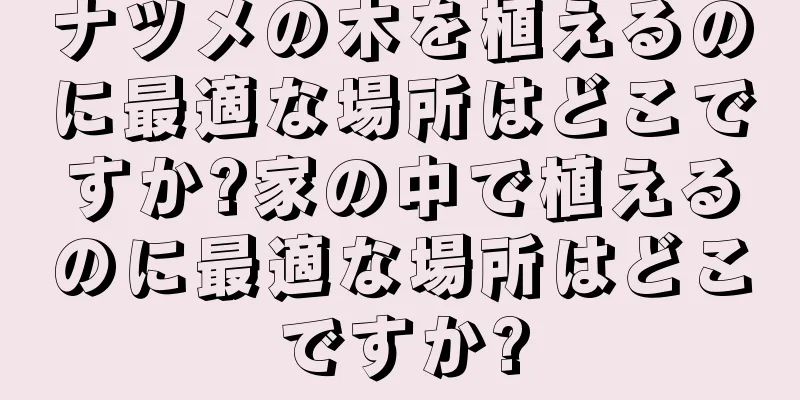 ナツメの木を植えるのに最適な場所はどこですか?家の中で植えるのに最適な場所はどこですか?