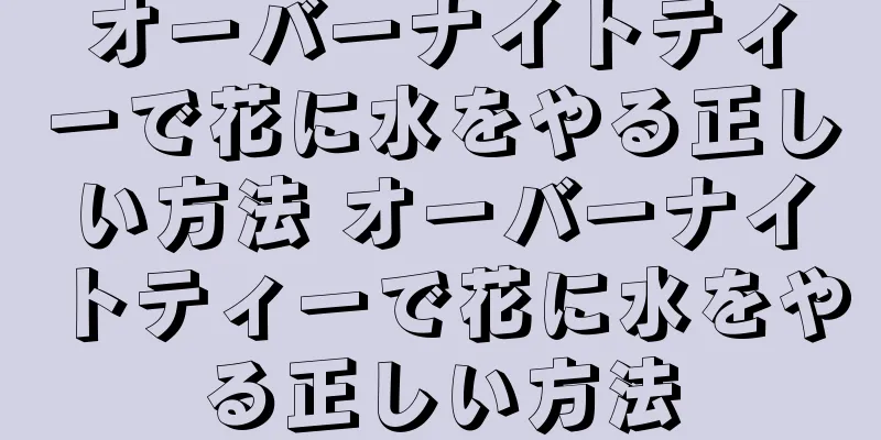 オーバーナイトティーで花に水をやる正しい方法 オーバーナイトティーで花に水をやる正しい方法