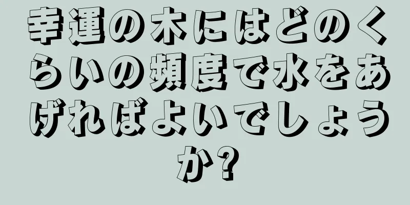 幸運の木にはどのくらいの頻度で水をあげればよいでしょうか?