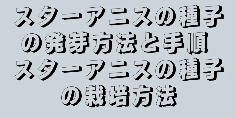 スターアニスの種子の発芽方法と手順 スターアニスの種子の栽培方法