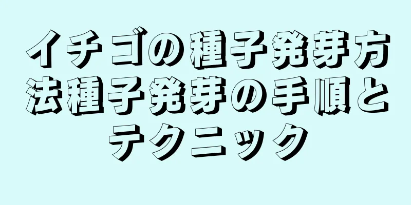 イチゴの種子発芽方法種子発芽の手順とテクニック