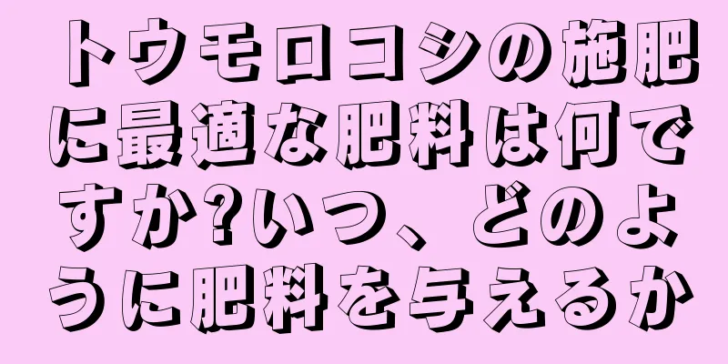 トウモロコシの施肥に最適な肥料は何ですか?いつ、どのように肥料を与えるか