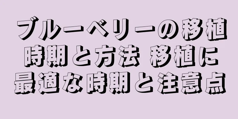 ブルーベリーの移植時期と方法 移植に最適な時期と注意点
